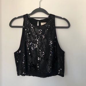 Urban Outfitters Sequin Crop Top